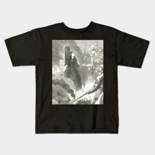 Joan of Arc burned at the stake, Rouen, France, 30 May 1431 Kids T-Shirt